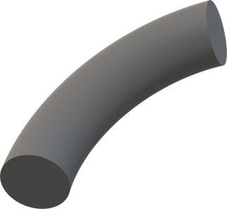 Grey 3D Curve Tube